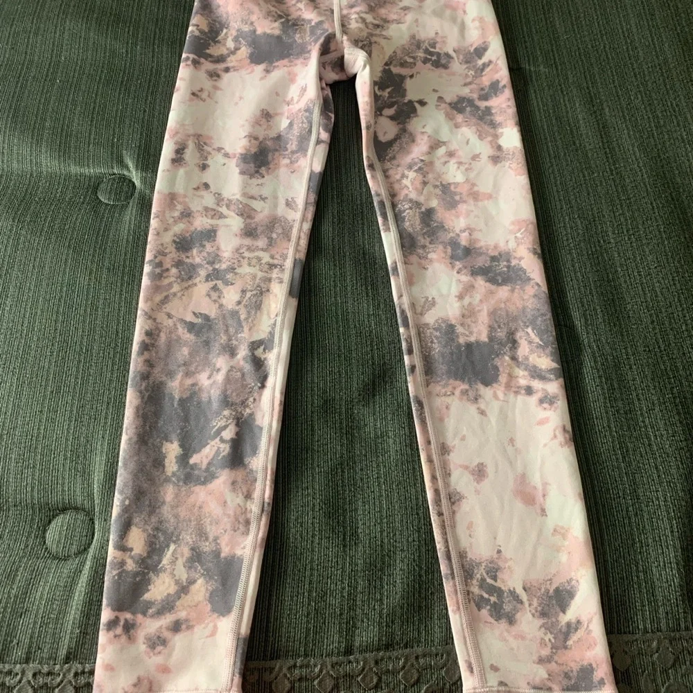 Athleta High Rise Chit Chat Tight Leggings Pink Tie-Dye Size 14 Extra Large